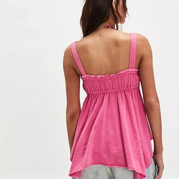Free People Amaryllis Tank Sleeveless Asymmetrical Ruffle Top S - Picture 2 of 2